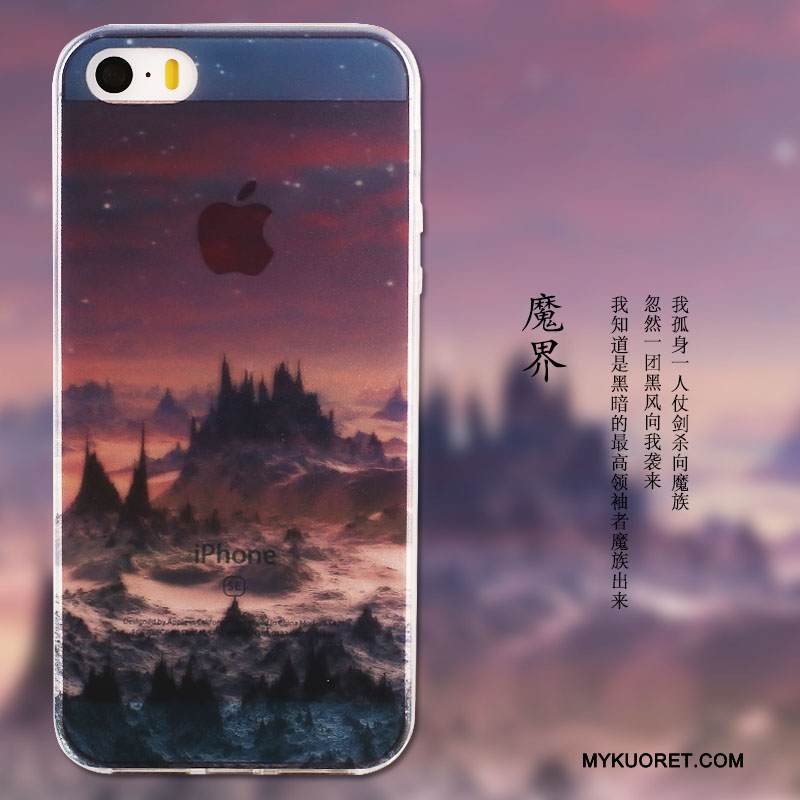 Kuori iPhone Se Silikoni Ultra Jauhe, Kotelo iPhone Se Maalaus Murtumaton Ohut