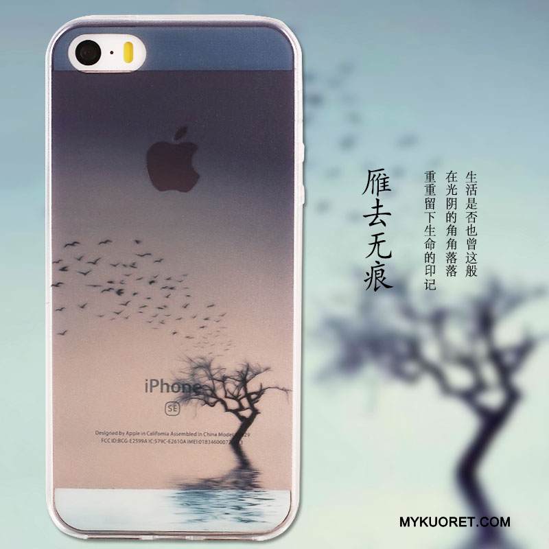 Kuori iPhone Se Silikoni Ultra Jauhe, Kotelo iPhone Se Maalaus Murtumaton Ohut