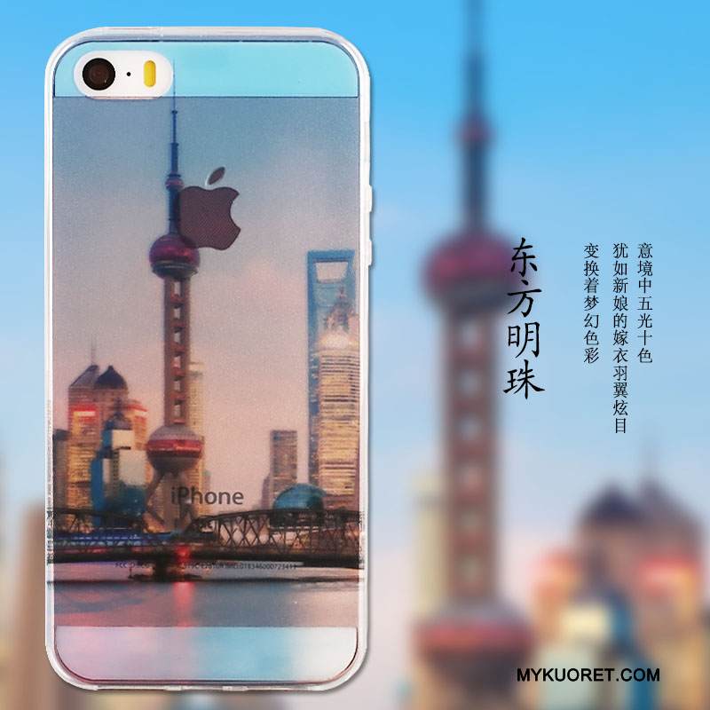 Kuori iPhone Se Silikoni Ultra Jauhe, Kotelo iPhone Se Maalaus Murtumaton Ohut