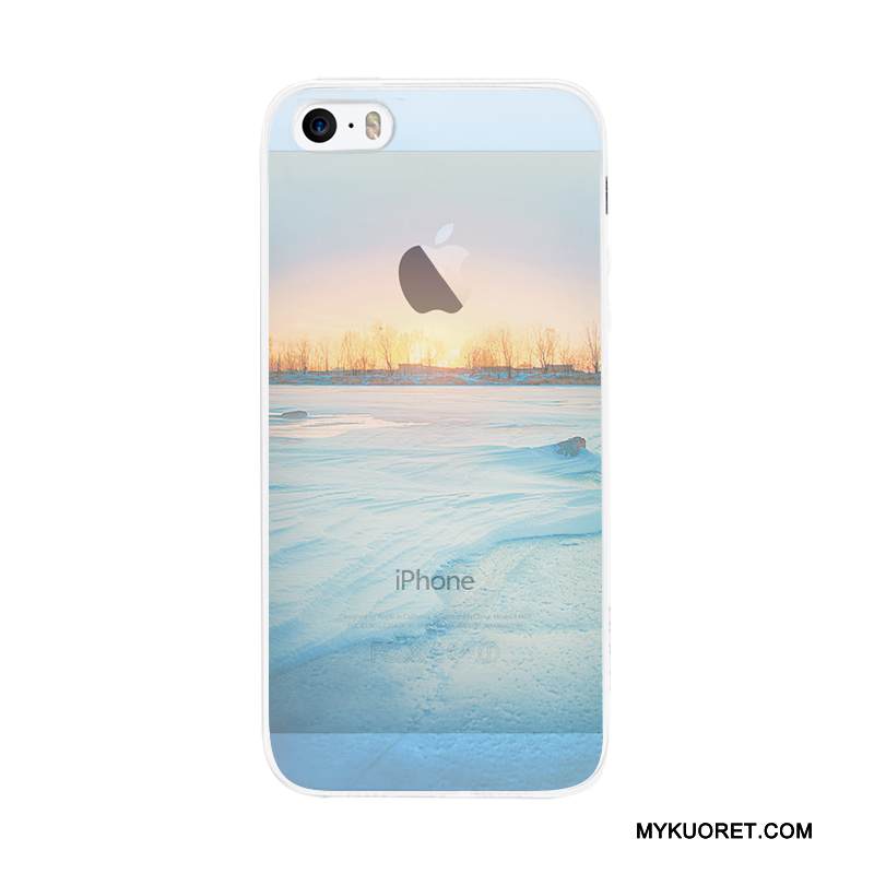 Kuori iPhone Se Silikoni Yksinkertainen Pesty Suede, Kotelo iPhone Se Taide Violetti