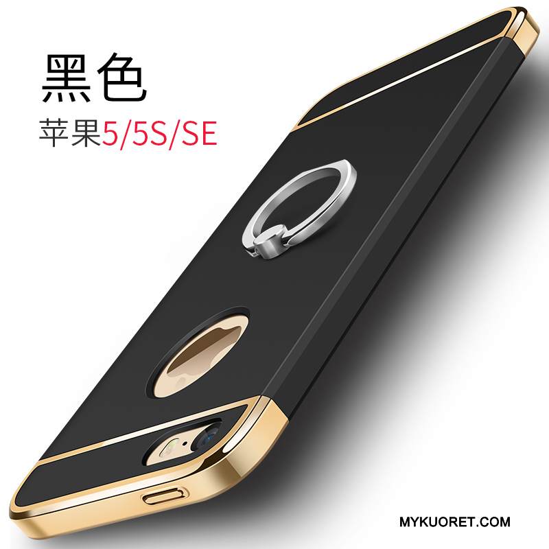 Kuori iPhone Se Suojaus Musta Puhelimen Kuoret, Kotelo iPhone Se Pesty Suede Murtumaton