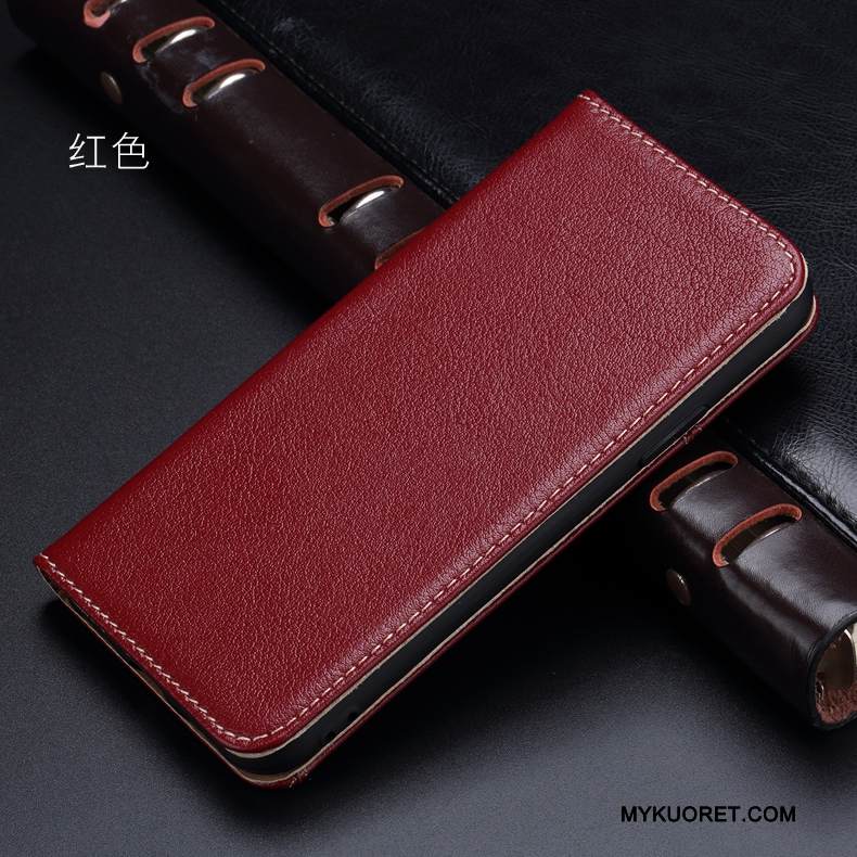 Kuori iPhone X Kuoret Murtumaton Horrostila, Kotelo iPhone X Nahka Punainen Puhelimen Kuoret