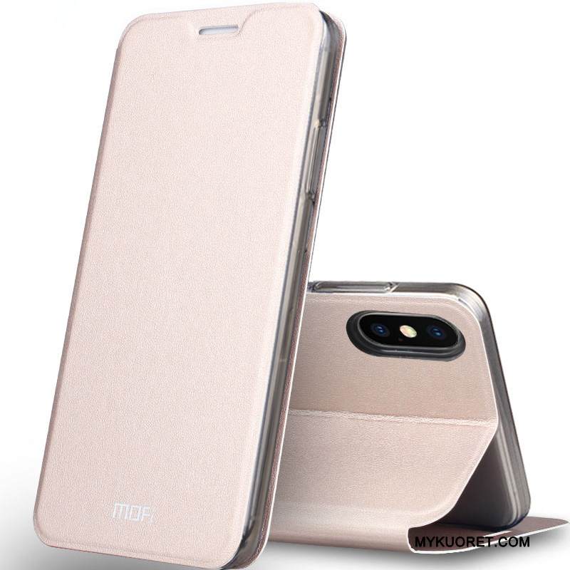 Kuori iPhone X Kuoret Puhelimen Kuoret Trendi, Kotelo iPhone X Nahka Murtumaton Sininen