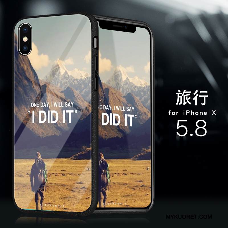 Kuori iPhone X Laukut Keltainen Lasi, Kotelo iPhone X Silikoni Ohut Murtumaton