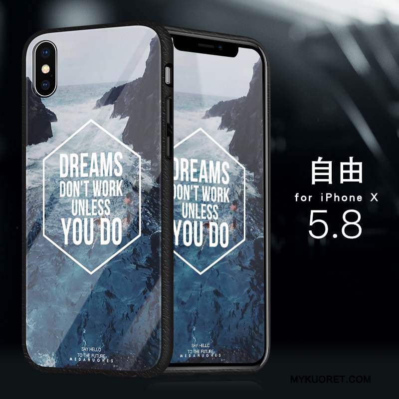 Kuori iPhone X Laukut Keltainen Lasi, Kotelo iPhone X Silikoni Ohut Murtumaton