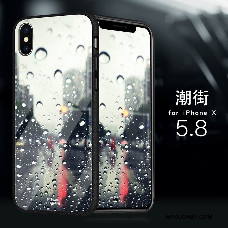 Kuori iPhone X Laukut Keltainen Lasi, Kotelo iPhone X Silikoni Ohut Murtumaton