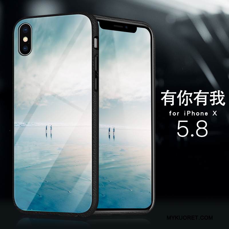 Kuori iPhone X Laukut Keltainen Lasi, Kotelo iPhone X Silikoni Ohut Murtumaton