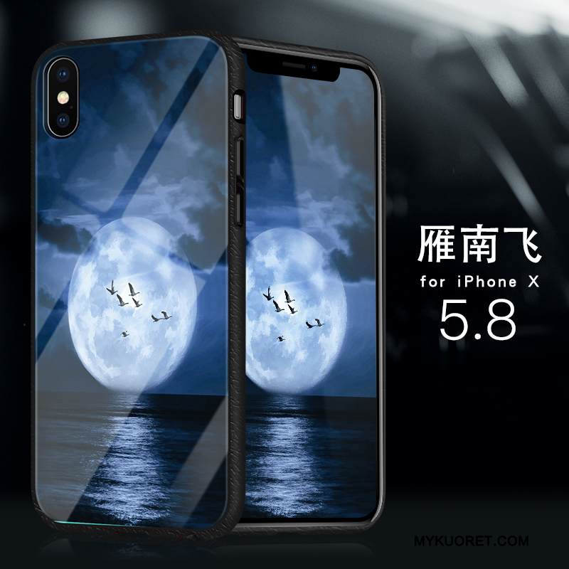 Kuori iPhone X Laukut Keltainen Lasi, Kotelo iPhone X Silikoni Ohut Murtumaton