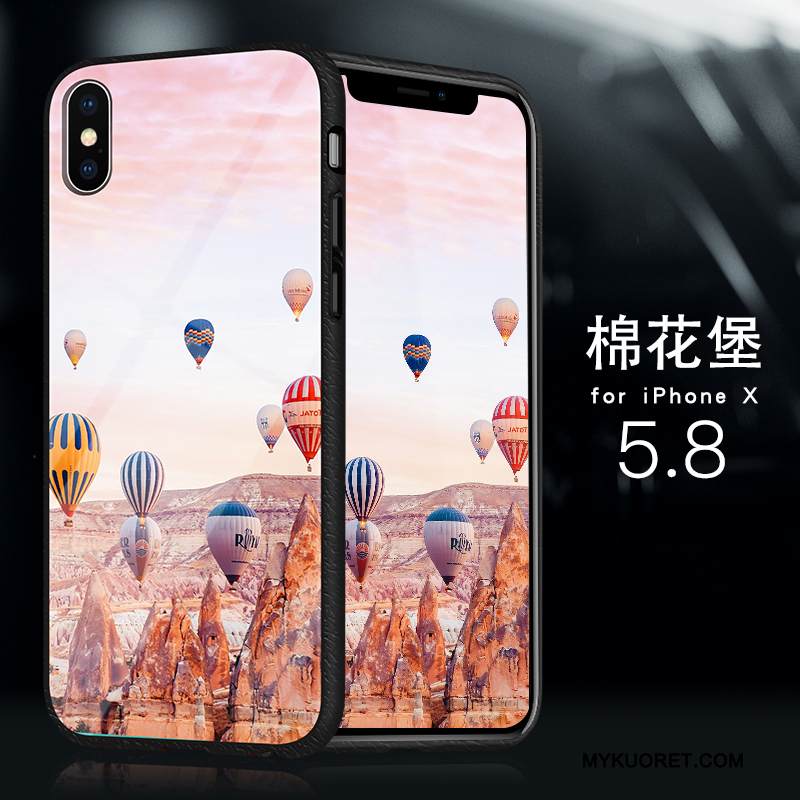 Kuori iPhone X Laukut Keltainen Lasi, Kotelo iPhone X Silikoni Ohut Murtumaton