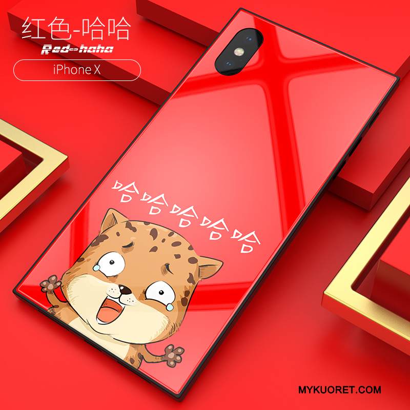 Kuori iPhone X Laukut L Punainen, Kotelo iPhone X Luova Trendi Uusi