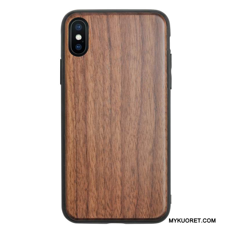 Kuori iPhone X Laukut Murtumaton Pu, Kotelo iPhone X Puu Puhelimen Kuoret
