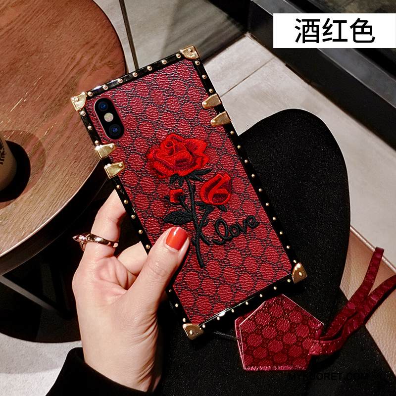 Kuori iPhone X Laukut Net Red Murtumaton, Kotelo iPhone X Pehmeä Neste Punainen Persoonallisuus