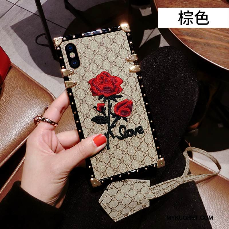 Kuori iPhone X Laukut Net Red Murtumaton, Kotelo iPhone X Pehmeä Neste Punainen Persoonallisuus