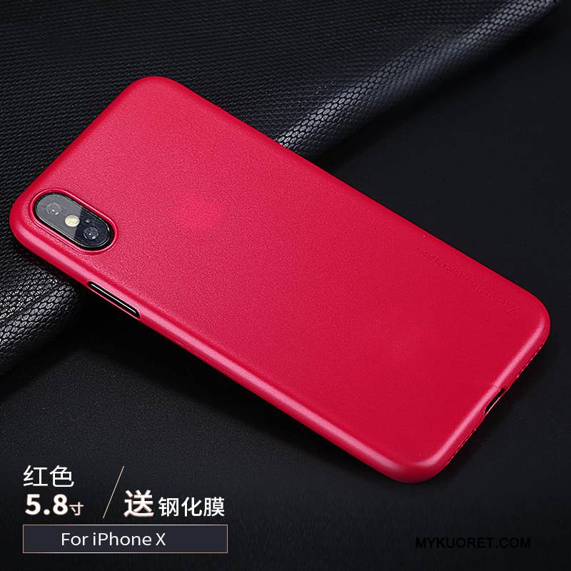 Kuori iPhone X Laukut Pesty Suede Trendi, Kotelo iPhone X Suojaus Sininen Murtumaton