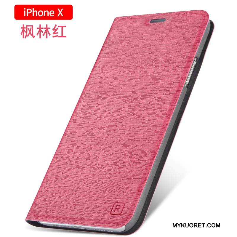 Kuori iPhone X Laukut Uusi Murtumaton, Kotelo iPhone X Nahka Kulta Puhelimen Kuoret