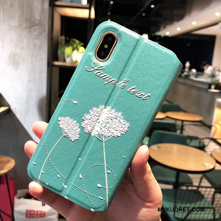 Kuori iPhone X Laukut Vihreä Murtumaton, Kotelo iPhone X Kuoret Jauhe