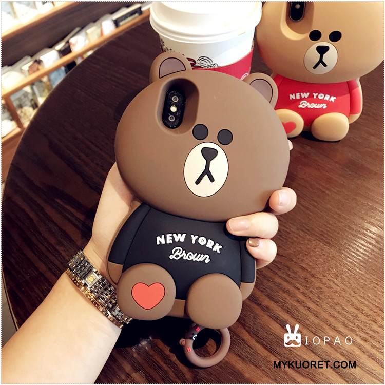 Kuori iPhone X Luova Punainen Puhelimen Kuoret, Kotelo iPhone X Sarjakuva Ihana Murtumaton