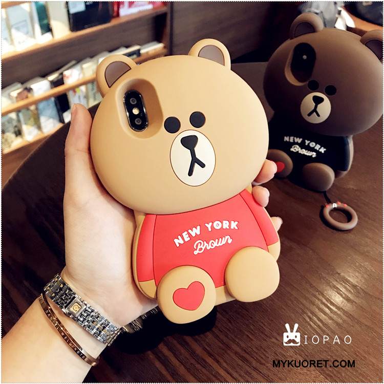 Kuori iPhone X Luova Punainen Puhelimen Kuoret, Kotelo iPhone X Sarjakuva Ihana Murtumaton