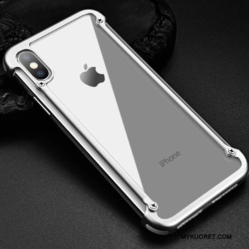 Kuori iPhone X Luova Uusi Kehys, Kotelo iPhone X Metalli Persoonallisuus Puhelimen Kuoret