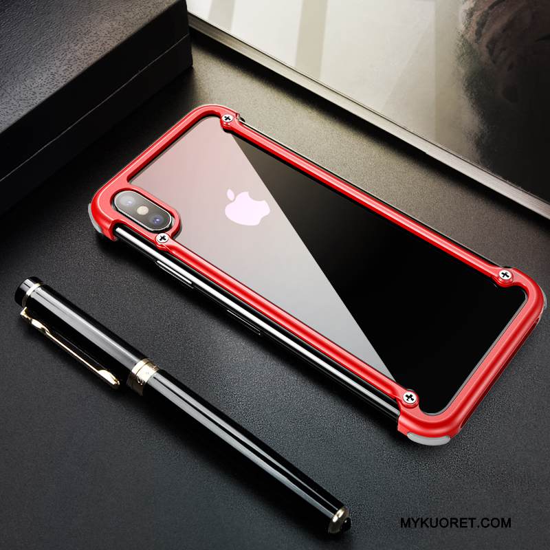 Kuori iPhone X Luova Uusi Kehys, Kotelo iPhone X Metalli Persoonallisuus Puhelimen Kuoret