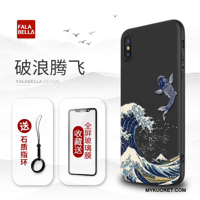 Kuori iPhone X Luova Uusi Persoonallisuus, Kotelo iPhone X Silikoni Tide-brändi Puhelimen Kuoret