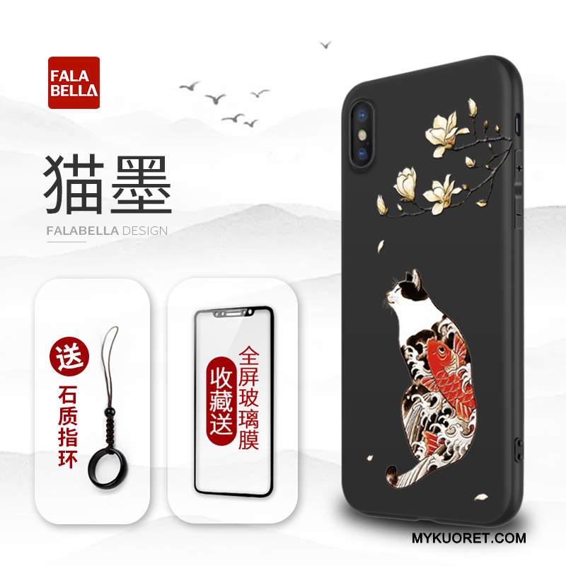 Kuori iPhone X Luova Uusi Persoonallisuus, Kotelo iPhone X Silikoni Tide-brändi Puhelimen Kuoret