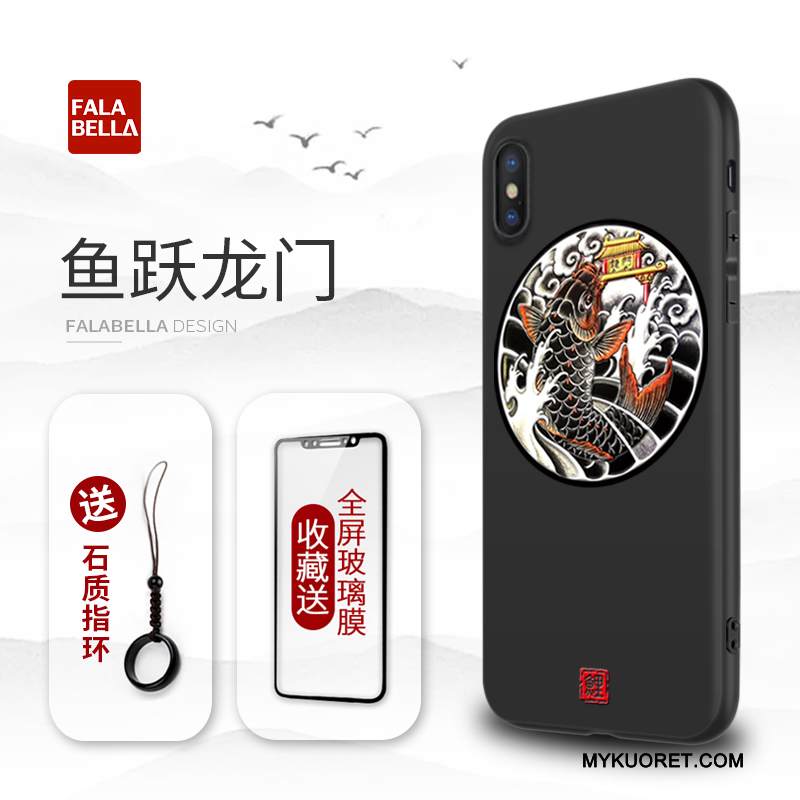 Kuori iPhone X Luova Uusi Persoonallisuus, Kotelo iPhone X Silikoni Tide-brändi Puhelimen Kuoret