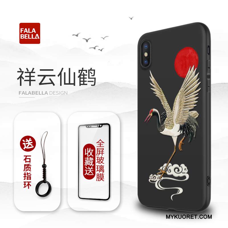 Kuori iPhone X Luova Uusi Persoonallisuus, Kotelo iPhone X Silikoni Tide-brändi Puhelimen Kuoret