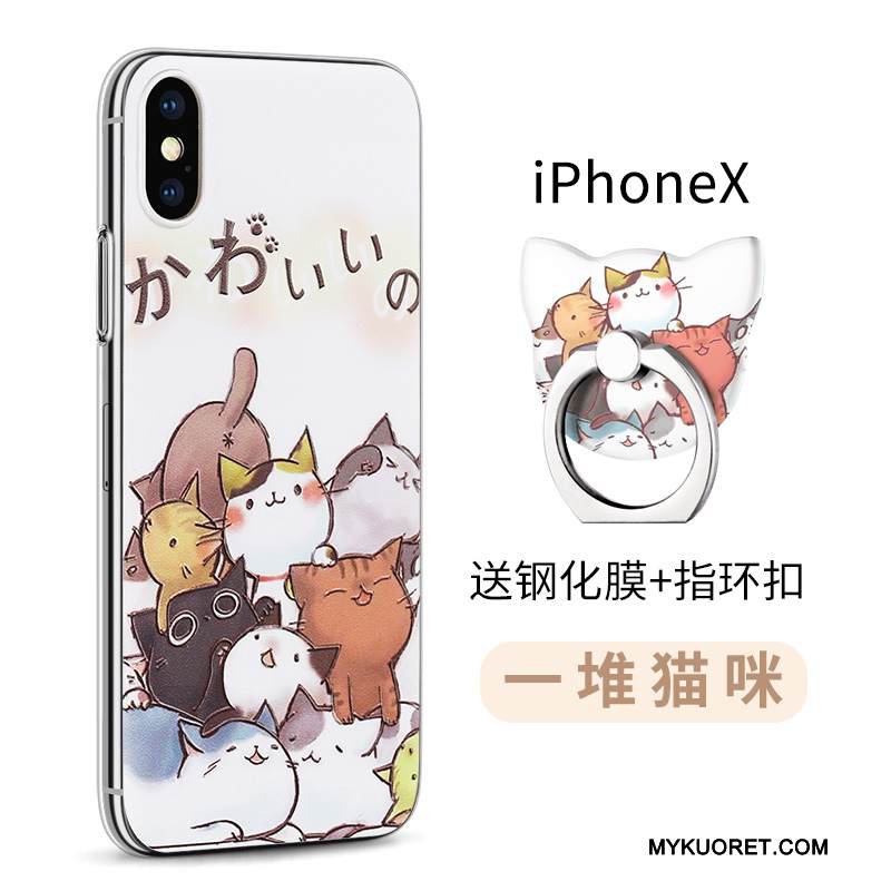 Kuori iPhone X Monivärinen Uusi Läpinäkyvä, Kotelo iPhone X Suojaus Murtumaton Puhelimen Kuoret