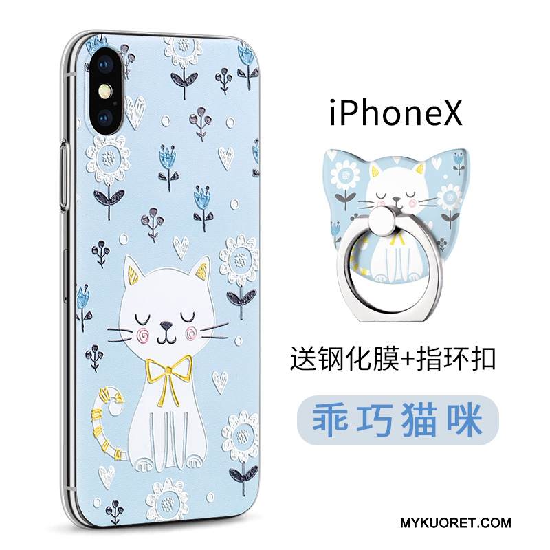 Kuori iPhone X Monivärinen Uusi Läpinäkyvä, Kotelo iPhone X Suojaus Murtumaton Puhelimen Kuoret