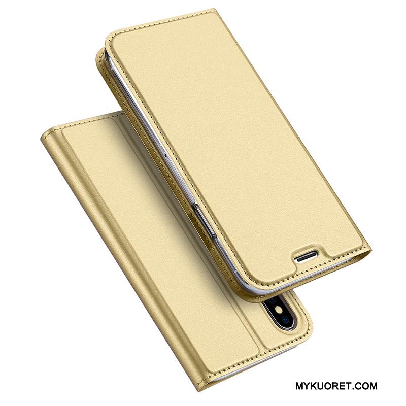 Kuori iPhone X Nahka Jauhe Murtumaton, Kotelo iPhone X Kuoret Kortti Liiketoiminta