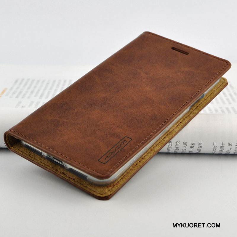 Kuori iPhone X Nahka Murtumaton Punainen, Kotelo iPhone X Laukut Puhelimen Kuoret Uusi