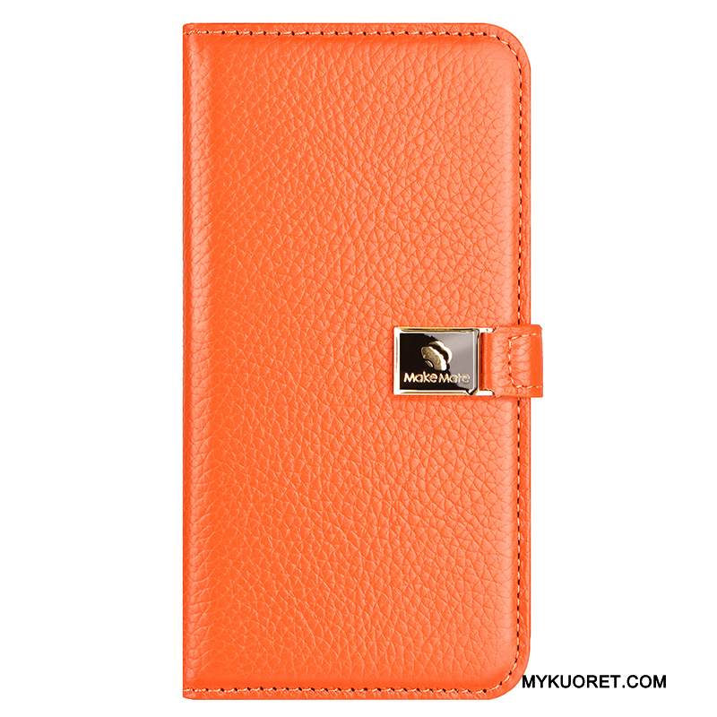 Kuori iPhone X Nahka Oranssi Puhelimen Kuoret, Kotelo iPhone X Luova Murtumaton Lehmä