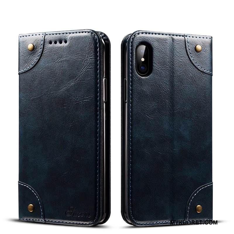 Kuori iPhone X Nahka Puhelimen Kuoret Trendi, Kotelo iPhone X Luova 说 Kortti