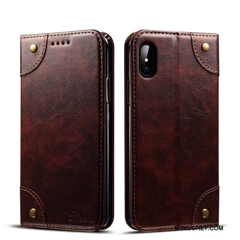 Kuori iPhone X Nahka Puhelimen Kuoret Trendi, Kotelo iPhone X Luova 说 Kortti