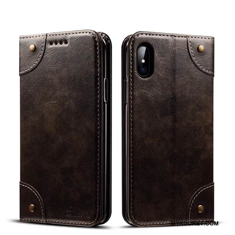 Kuori iPhone X Nahka Puhelimen Kuoret Trendi, Kotelo iPhone X Luova 说 Kortti