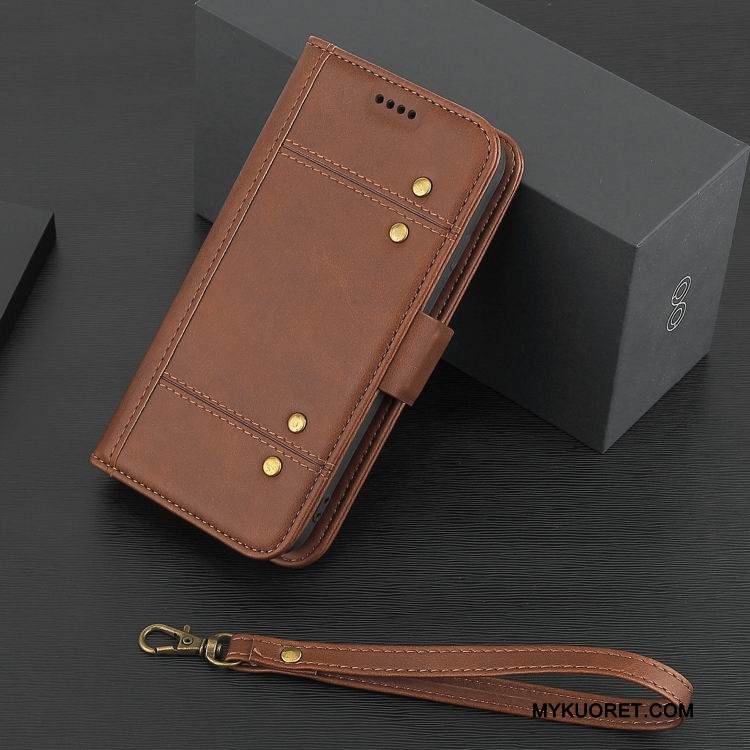 Kuori iPhone X Nahka Ripustettavat Koristeet Persoonallisuus, Kotelo iPhone X Laukut Oranssi Liiketoiminta