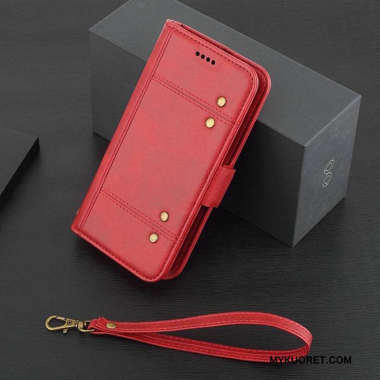 Kuori iPhone X Nahka Ripustettavat Koristeet Persoonallisuus, Kotelo iPhone X Laukut Oranssi Liiketoiminta