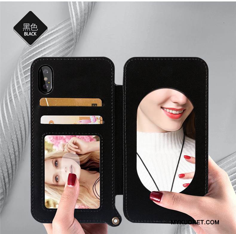 Kuori iPhone X Nahka Ripustettavat Koristeet Sininen, Kotelo iPhone X Silikoni Uusi Kortti