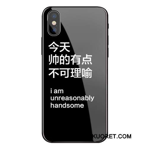 Kuori iPhone X Silikoni Lasi Trendi, Kotelo iPhone X Laukut Puhelimen Kuoret Harmaa