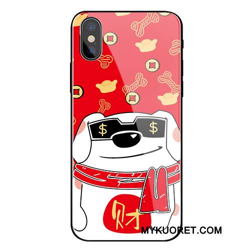 Kuori iPhone X Silikoni Lasi Trendi, Kotelo iPhone X Laukut Puhelimen Kuoret Harmaa