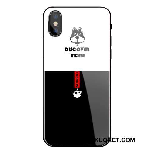 Kuori iPhone X Silikoni Lasi Trendi, Kotelo iPhone X Laukut Puhelimen Kuoret Harmaa