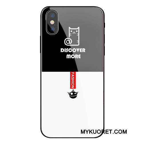 Kuori iPhone X Silikoni Lasi Trendi, Kotelo iPhone X Laukut Puhelimen Kuoret Harmaa