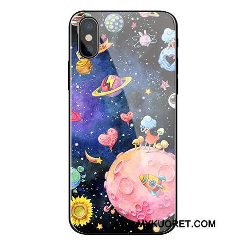 Kuori iPhone X Silikoni Lasi Trendi, Kotelo iPhone X Laukut Puhelimen Kuoret Harmaa