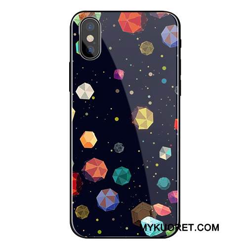 Kuori iPhone X Silikoni Lasi Trendi, Kotelo iPhone X Laukut Puhelimen Kuoret Harmaa