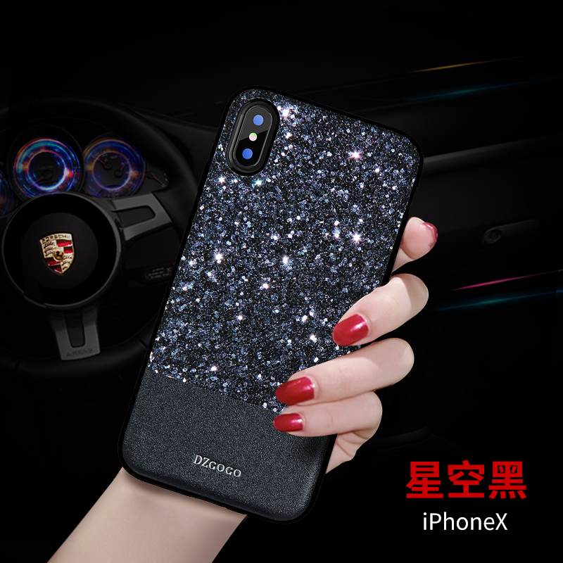 Kuori iPhone X Silikoni Tide-brändi Puhelimen Kuoret, Kotelo iPhone X Laukut Musta Ultra