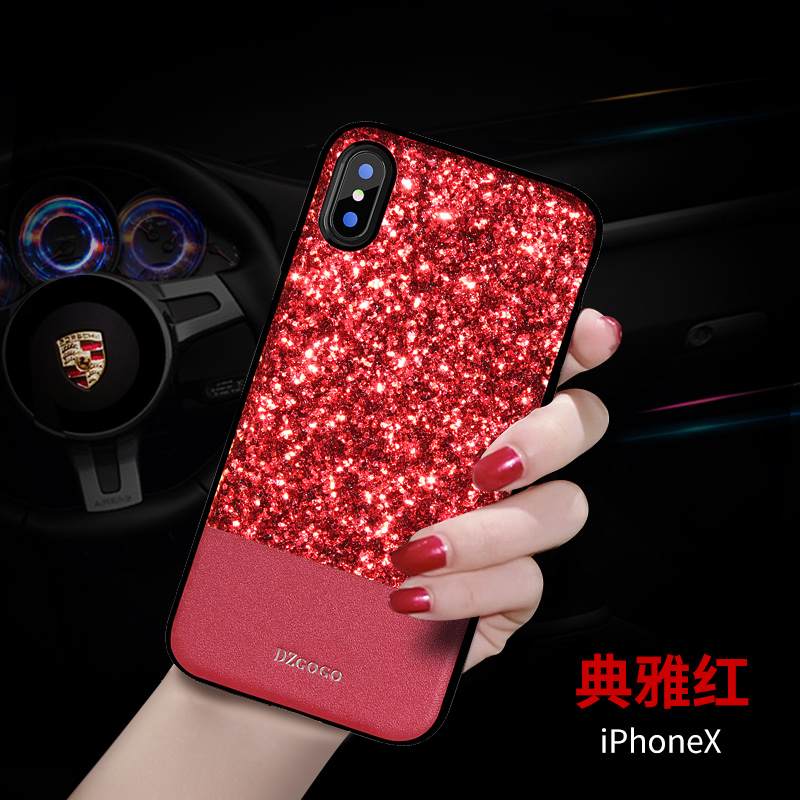 Kuori iPhone X Silikoni Tide-brändi Puhelimen Kuoret, Kotelo iPhone X Laukut Musta Ultra