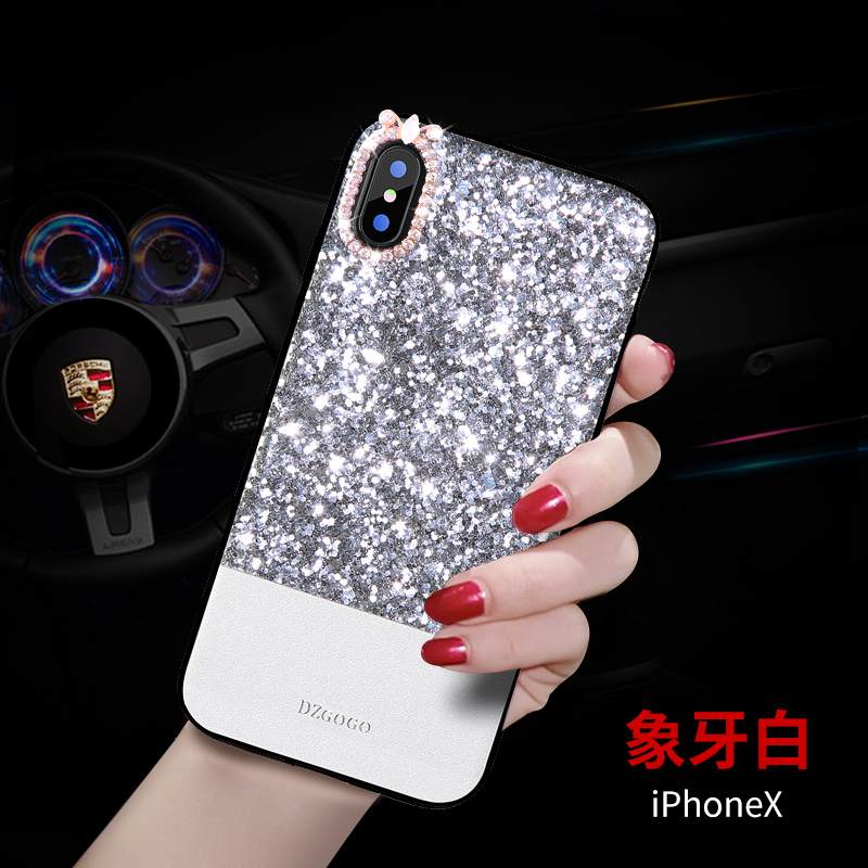 Kuori iPhone X Silikoni Tide-brändi Puhelimen Kuoret, Kotelo iPhone X Laukut Musta Ultra