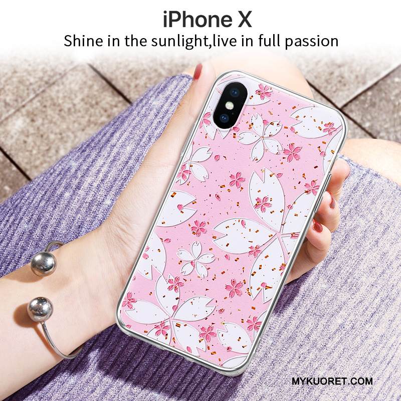 Kuori iPhone X Silikoni Vihreä Puhelimen Kuoret, Kotelo iPhone X Laukut Ihana Murtumaton