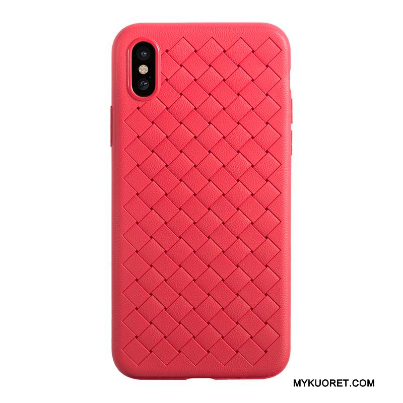 Kuori iPhone X Silikoni Violetti Kukkakuvio, Kotelo iPhone X Laukut Liiketoiminta Puhelimen Kuoret